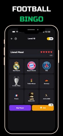 Footy Games — Football Bingo для iOS — скриншот 2