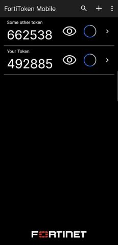 FortiToken Mobile для Android — скриншот 3
