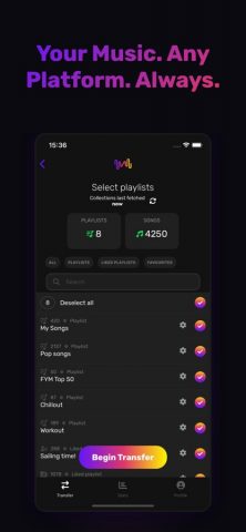 FreeYourMusic: Перенос Музыки для iOS — скриншот 1
