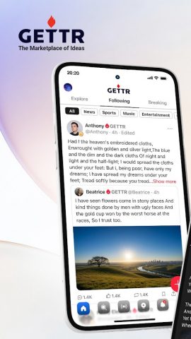 GETTR для Android — скриншот 1