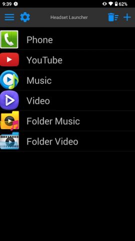 Гарнитура (наушники) Launcher для Android — скриншот 1