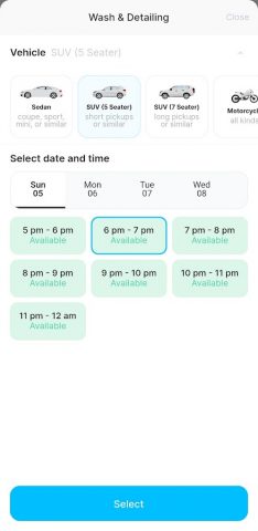 Ghaseel Car Wash для Android — скриншот 2