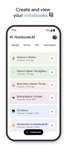 Google NotebookLM для Android — скриншот 2
