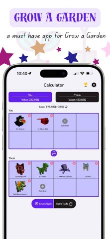 Grow a Garden Trade Calculator для Android — скриншот 1