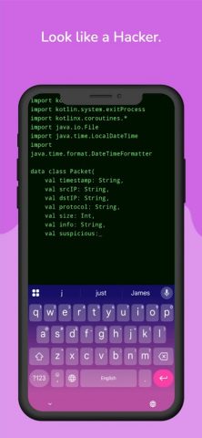 Hacker Code Typer для Android — скриншот 1
