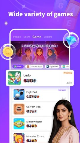 HelloYo — Games & Party & Chat для Android — скриншот 1