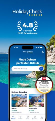HolidayCheck — Urlaub & Reisen для iOS — скриншот 1