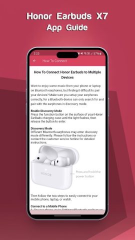 Honor Earbuds X7 App Guide для Android — скриншот 2
