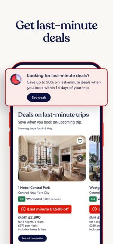 Hotels.com: Book hotels & more для iOS — скриншот 2