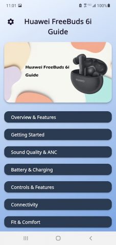 Huawei FreeBuds 6i Guide для Android — скриншот 2