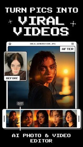 Hula — AI Video Generator для Android — скриншот 1