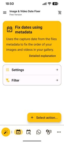 Image & Video Date Fixer для Android — скриншот 1