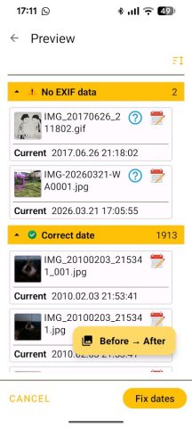 Image & Video Date Fixer для Android — скриншот 2