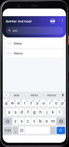 Исмлар маъноси для Android — скриншот 3