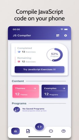 JavaScript Compiler — Run .js для Android — скриншот 1