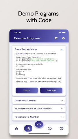 JavaScript Compiler — Run .js для Android — скриншот 5
