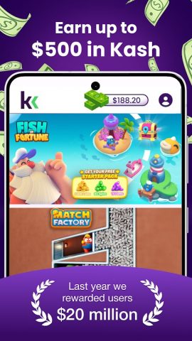 KashKick: Get paid to have fun для Android — скриншот 1
