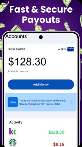 KashKick: Get paid to have fun для Android — скриншот 3