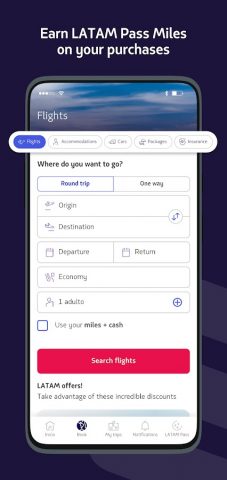 LATAM: Flights, Hotels, Cars для Android — скриншот 2