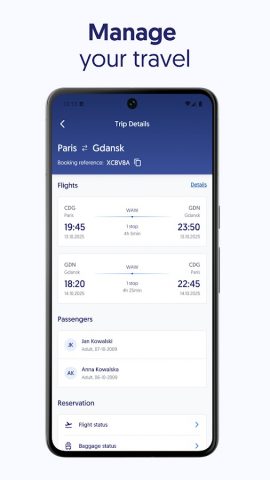 LOT Polish Airlines для Android — скриншот 2