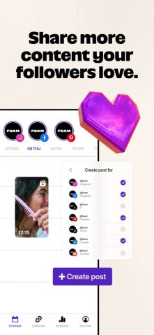 Later: Social Media Scheduler для iOS — скриншот 1