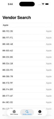MacLookup — MAC Address Search для iOS — скриншот 2