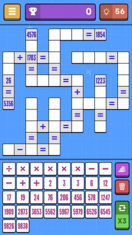 Математический кроссворд для Android — скриншот 4