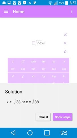 Math Solver для Android — скриншот 2