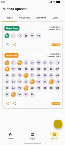 Meus Números da Sorte для Android — скриншот 3