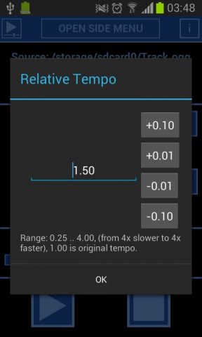 Music Speed Changer (Classic) для Android — скриншот 4