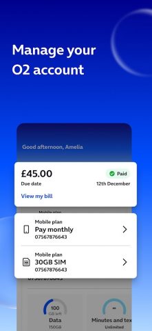 My O2 | Mobile Account & Bills для Android — скриншот 1