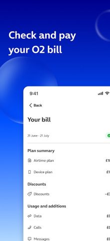 My O2 | Mobile Account & Bills для Android — скриншот 3