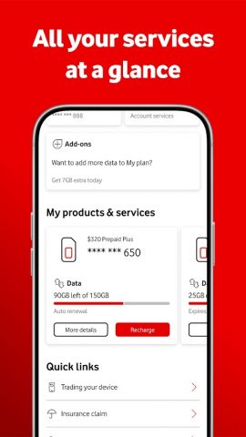 My Vodafone для Android — скриншот 3