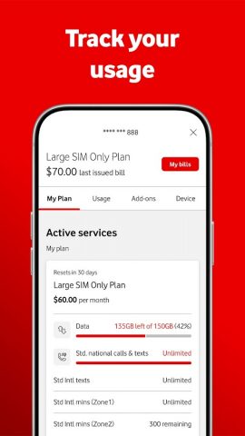 My Vodafone для Android — скриншот 5