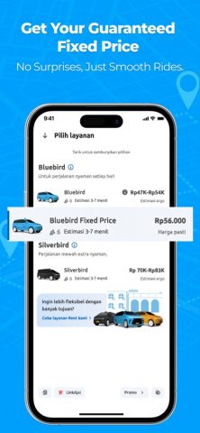 MyBluebird Taxi & Car Rental для iOS — скриншот 4