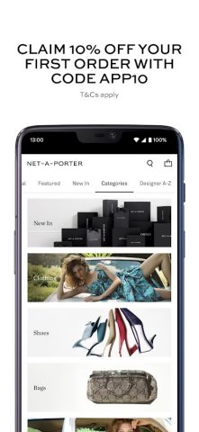 NET-A-PORTER: luxury fashion для Android — скриншот 3