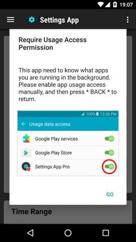 Настройки приложения для Android — скриншот 4