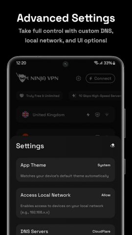 Ninja VPN — Fast & Secure VPN для Android — скриншот 3