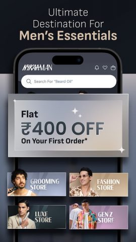 Nykaa Man — Men’s Shopping App для Android — скриншот 1