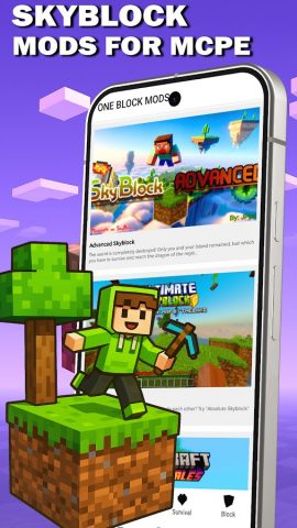 One Block Mod for Minecraft PE для Android — скриншот 2