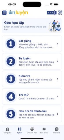 Onluyen.vn для Android — скриншот 2