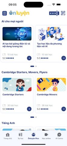 Onluyen.vn для Android — скриншот 3