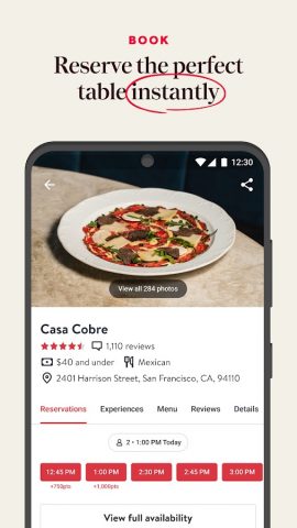 OpenTable для Android — скриншот 3