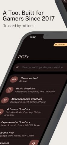 PGT+ : Pro GFX & Optimizer для Android — скриншот 1