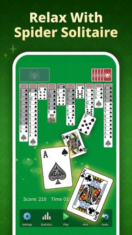 Паук классический пасьянс для Android — скриншот 1