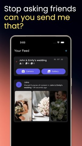 Photo Dump: Shared Camera для Android — скриншот 1
