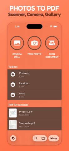 Photos PDF : Scanner Converter для iOS — скриншот 1