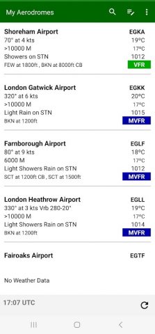 Pilot Weather METAR TAF для Android — скриншот 1