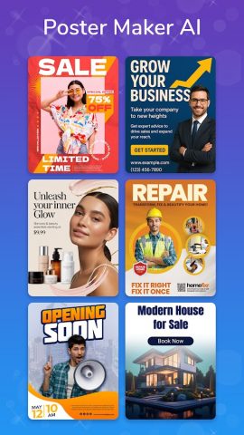 Poster maker AI Flyer 2026 для Android — скриншот 1