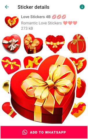Поцелуй стикеры для WhatsApp для Android — скриншот 2